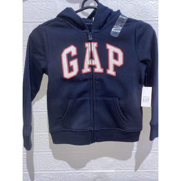 GAP Jacket biru list gliter putih anak perempuan 5th Original