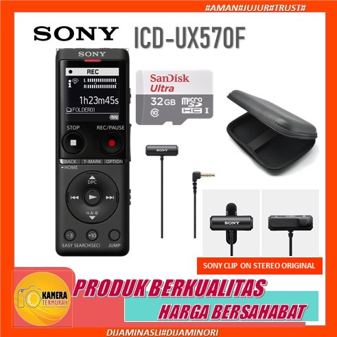 Recorder Sony ICD-UX570F IC Audio Recorder - Black