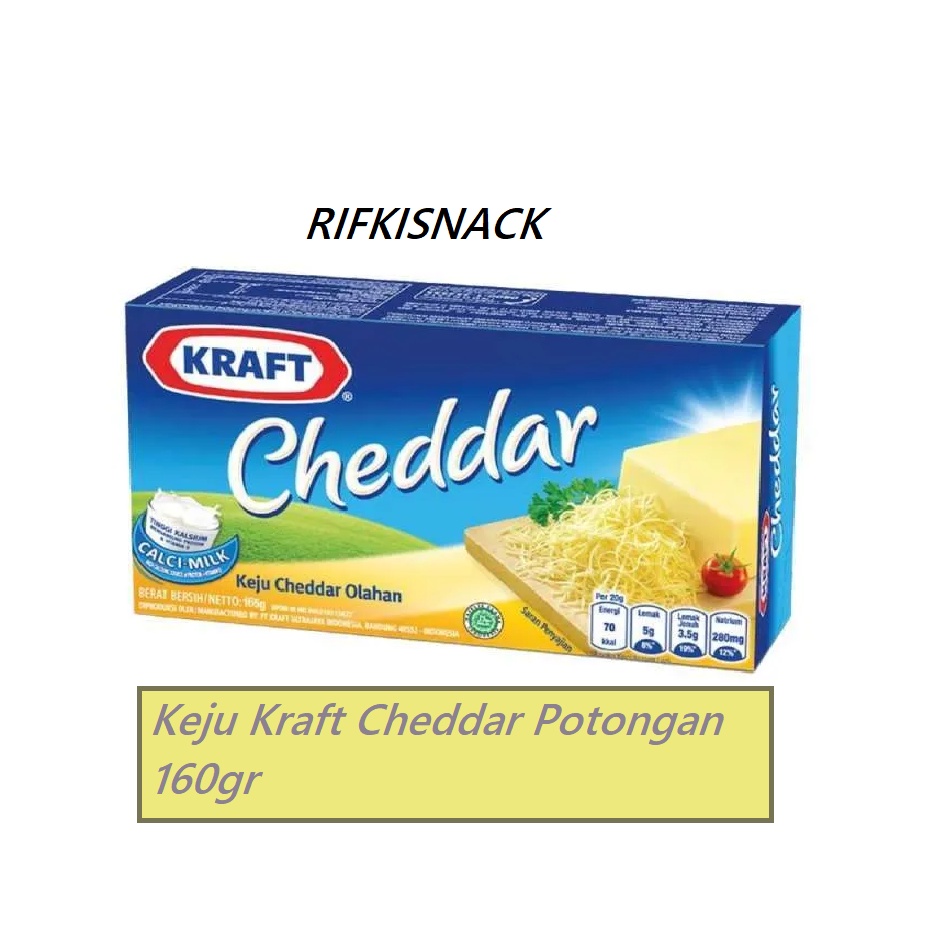 

Keju Kraft Cheddar (160gr)