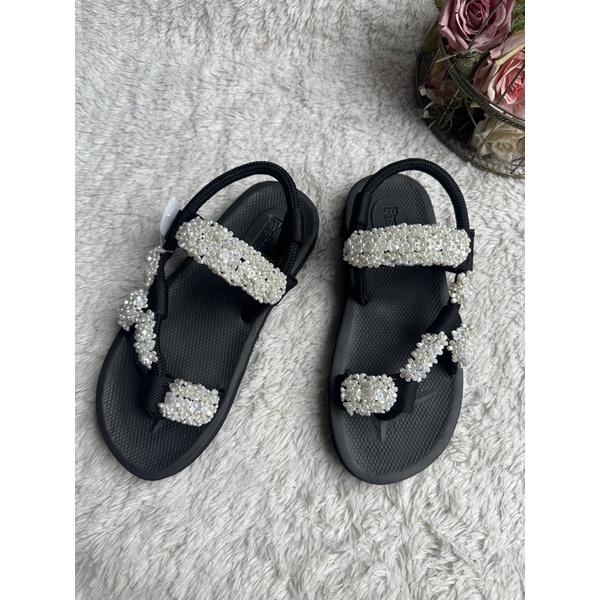Pearl Sandal (FREE CUSTOM)/ Beads Sandal / Sandal Manik / Sandal Lucu / Sandal Custom