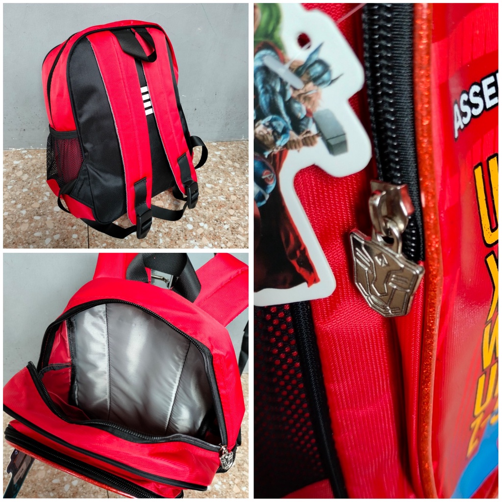 Tas Ransel Backpack Sekolah Anak Laki Laki PAUD TK Alto Robot Metaltagteam Assembling