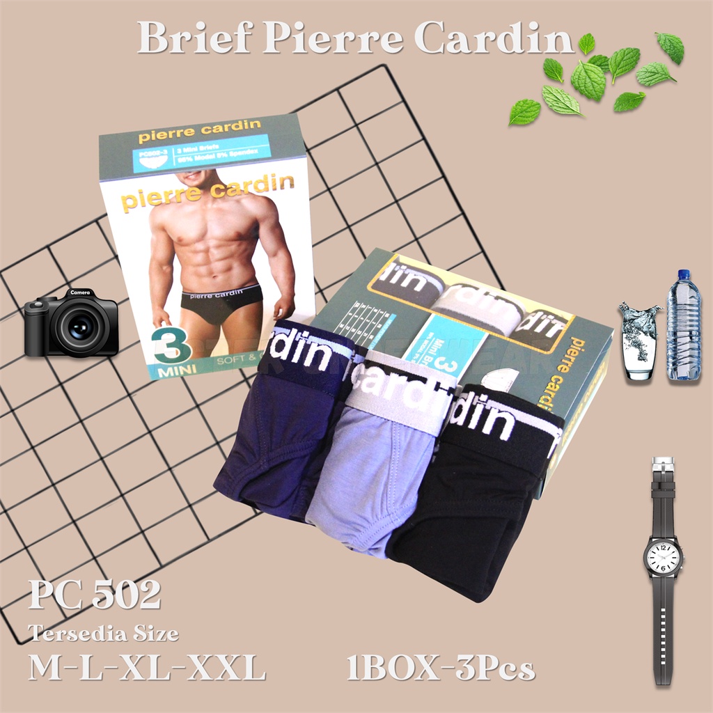 Pierre Cardin Celana Dalam Pria PC 502 1 Box isi 3Pcs