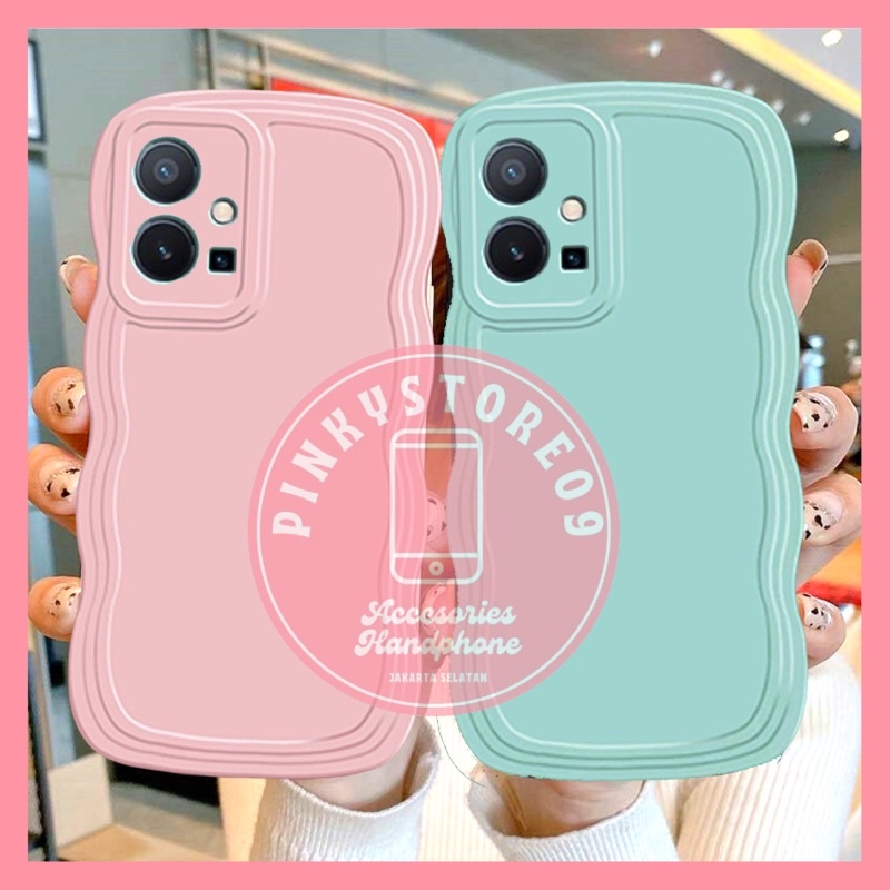 Case VIVO T1 5G - VIVO Y75 - VIVO Y55 Shockproof Gelombang Wave Pastel Premium Softcass
