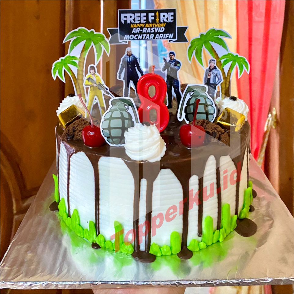 Topper Kue Ulang Tahun Cake Karakter Free Fire 01