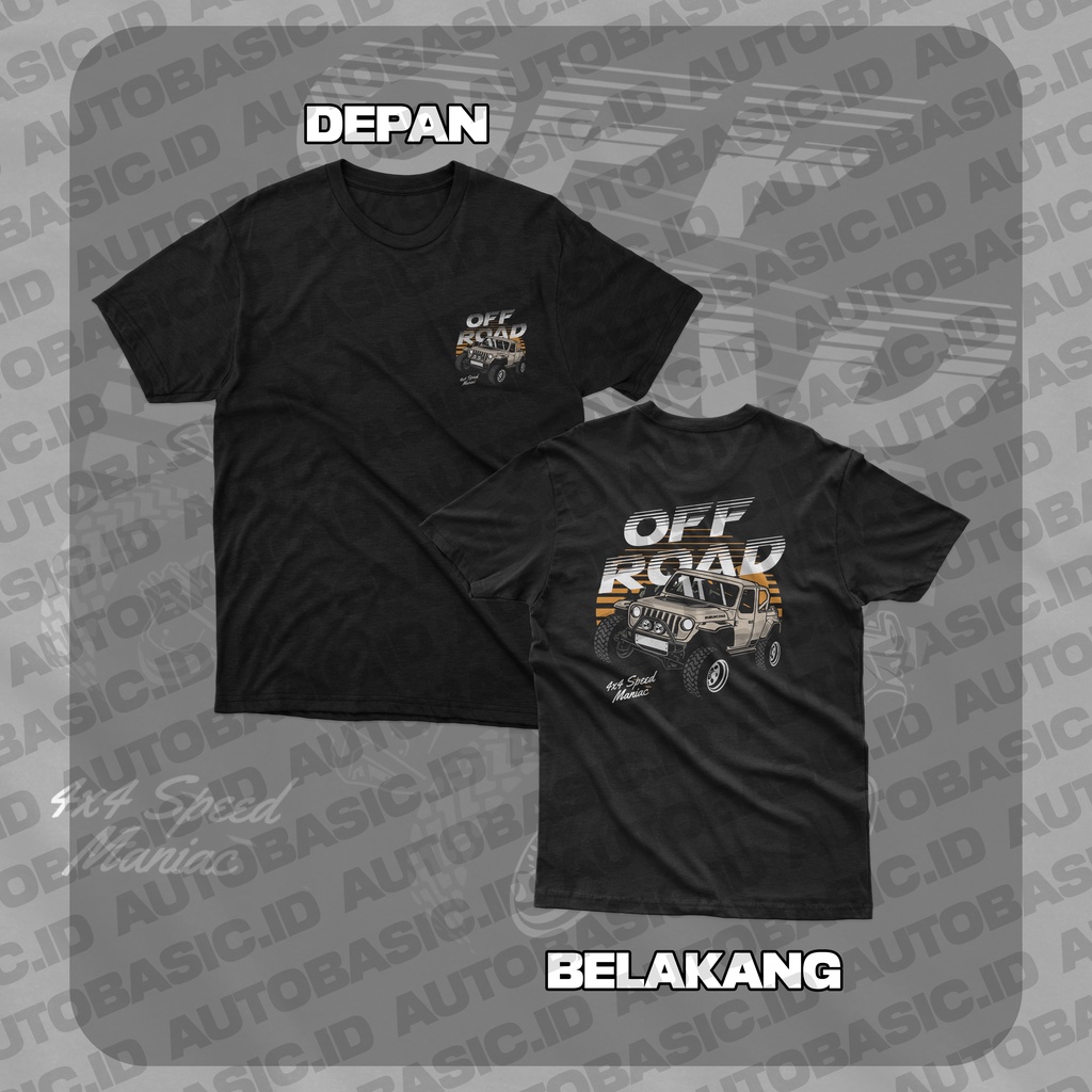 Baju Kaos Otomotif - Rubicon 4x4 Speed maniac