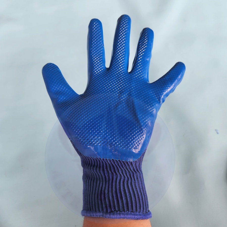 Sarung Tangan Kombinasi Karet Latex Anti Slip Kaca Safety Glove