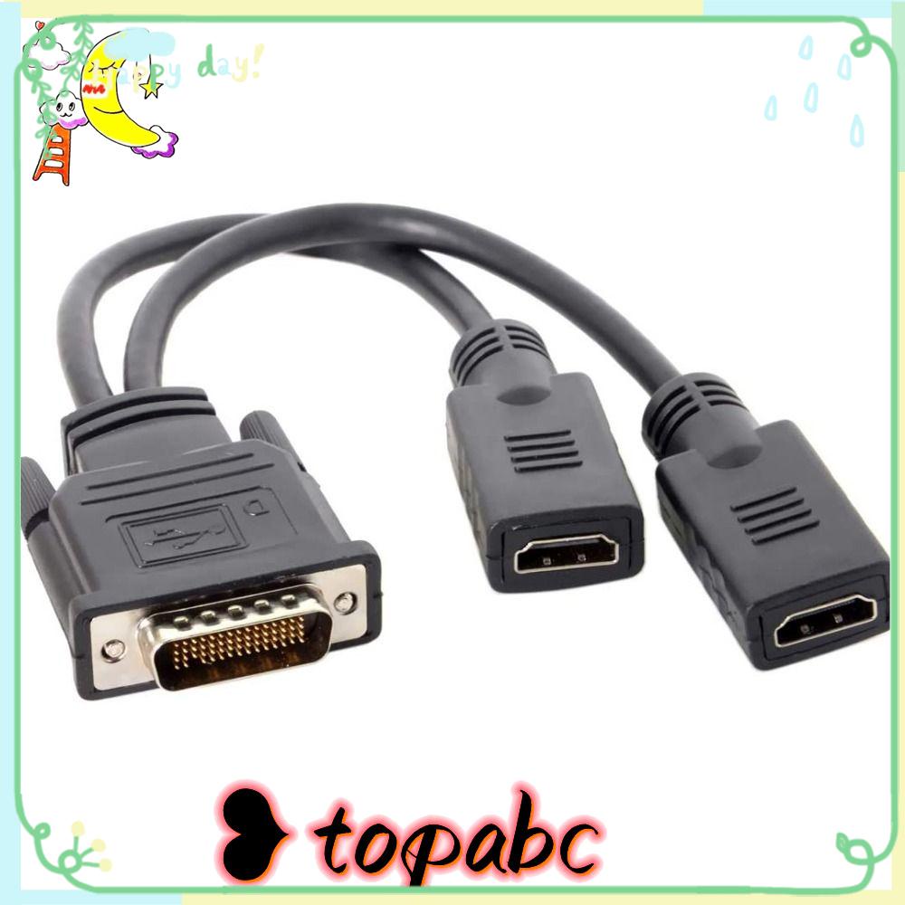Top DMS 59pin Ke 2kabel HDMI Untuk Kartu Grafis Lhf Dual Monitor Adapter Y Splitter