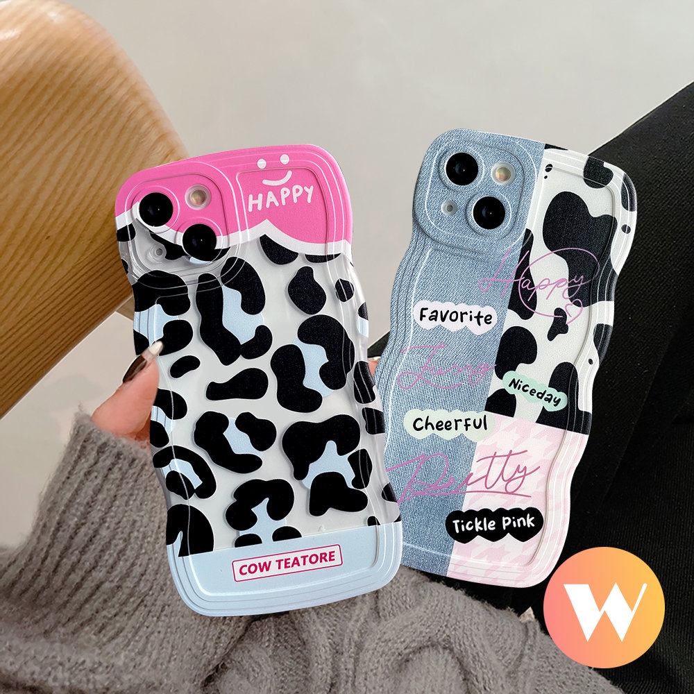 Wavy Edge Soft Tpu Case Redmi A1 9A 10 10C 9T 9C 9 10A A1+PO CO M3 X3 NFC Pro Redmi Note 10s 11 9Pro 8 10Pro 10 9 11Pro+9s 11s Mi 11T Pro Denim Patch Splicing Sarung Motif Leopard