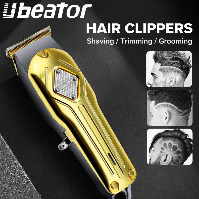 Ubeator Gold barber shop powerful cutter hair cutting machine Cordless hair clipper hair trimmer