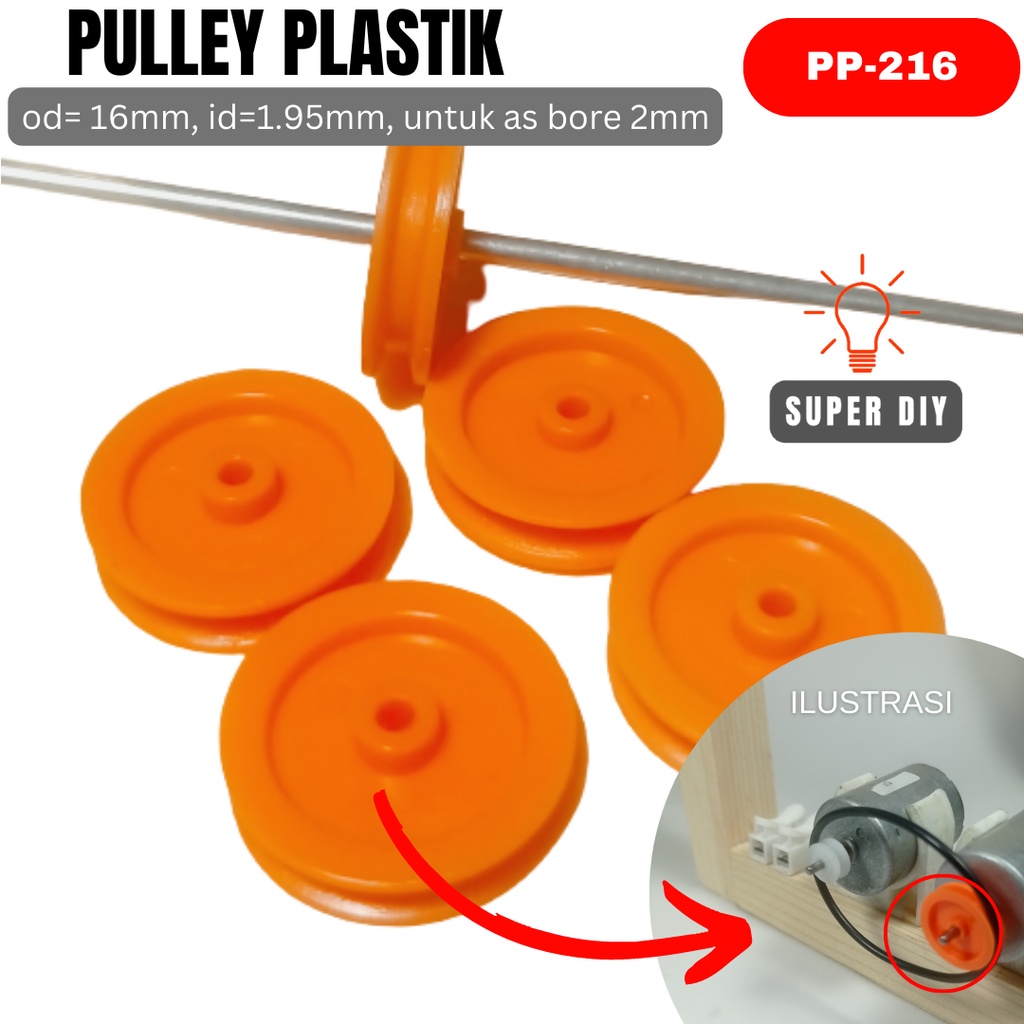 Pulley pengerak dinamo motor dc / Pulley genarator mini /  pulley mobil rc / pulley diy / pule pulle pulai