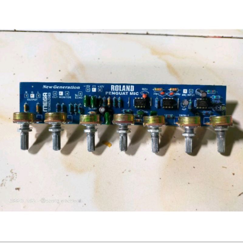 kit mixer 7 potensio/penguat mic roland