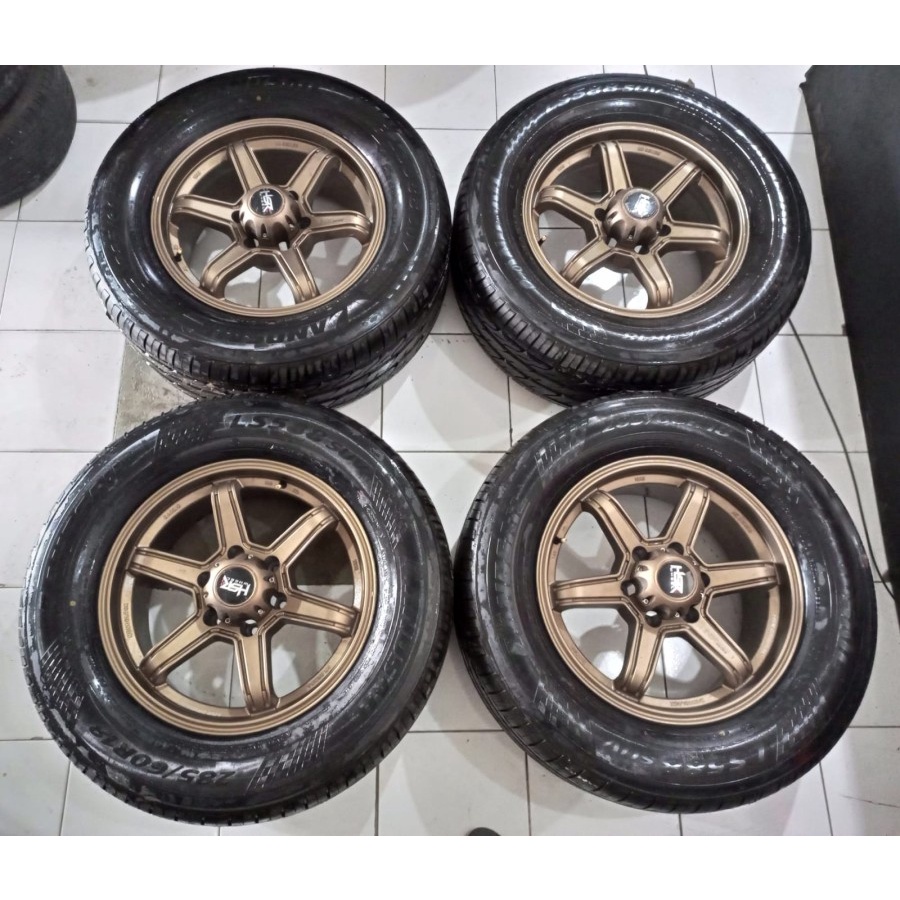 Velg Mobil Bekas Seken Ring 18 Baut 6 MINAS HSR R18X8 6X139,7 ET15 BAN 285 60 R18