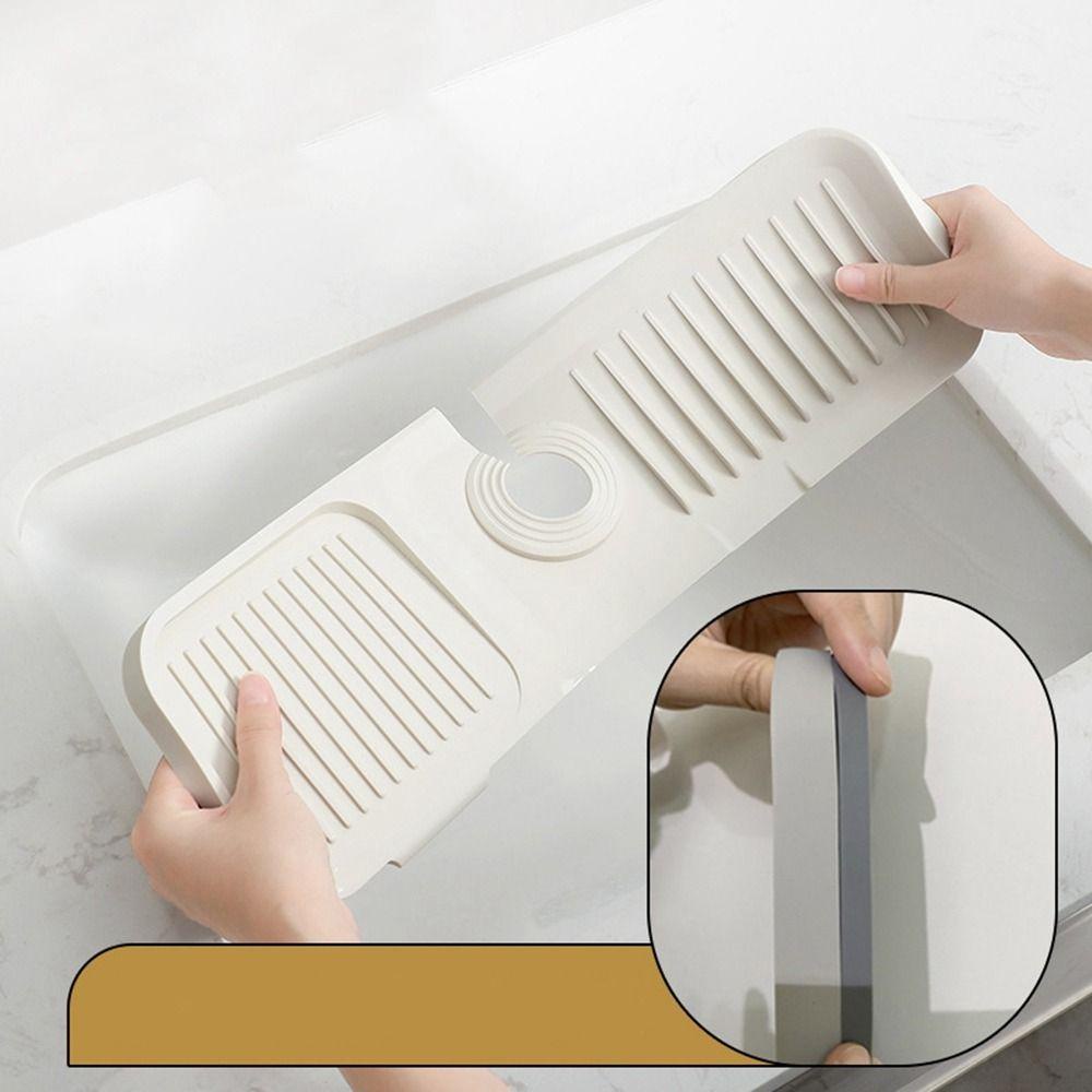 [Elegan] Keran Mat Silikon Lipat Gadget Dapur Splash Dew Bukti Non Slip Draining Pad