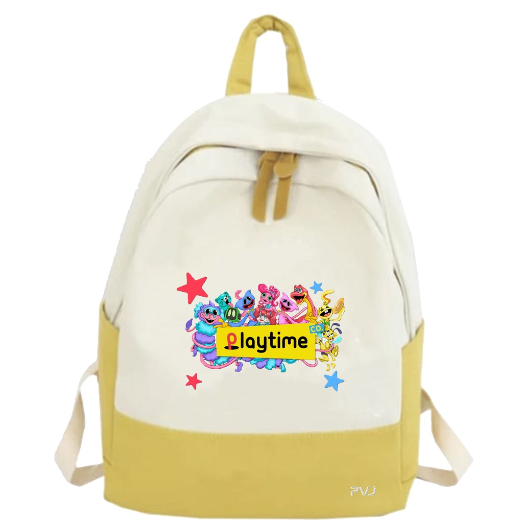 PVJ - Tas Motif Poppy Playtime Game Ransel Anak Laki-laki dan Perempuan