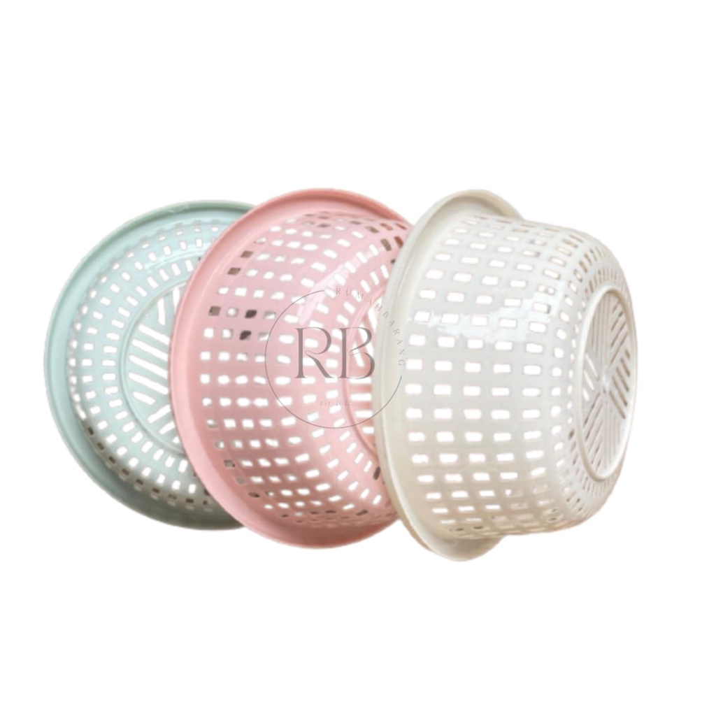 Keranjang bakul boboko plastik bulat kecil multifungsi