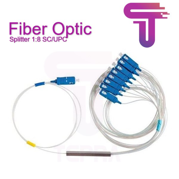 Fiber Optic Passive Splitter 1:8 SC / UPC FTTH PLC Splitter 1-8 SC/UPC