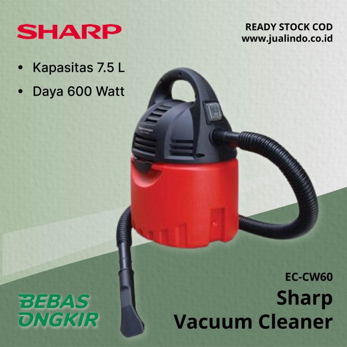 Sharp Eccw60 Vacuum Cleaner 600 Watt - Merah