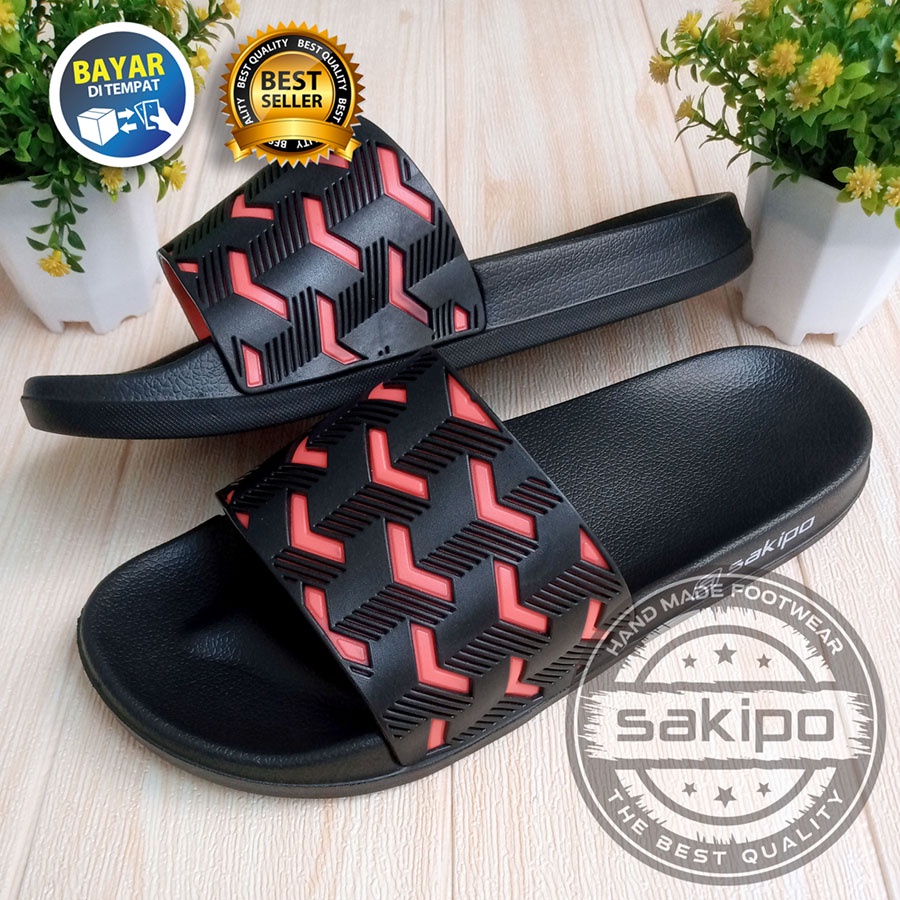PROMO TAHUN BARU !! SANDAL DISTRO SLIDE REMAJA DEWASA KEKINIAN TERBARU / SANDAL KARET PILON RINGAN TAHAN AIR TERKINI / SAKIPO
