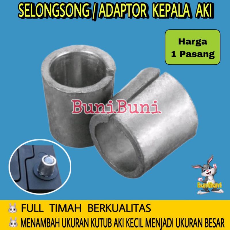 SELONGSONG Kepala Aki Timah Mobil / ADAPTOR Kepala Aki Mobil - SEPASANG