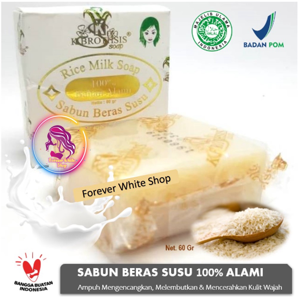 Sabun Beras Susu K Brothsis BPOM Halal Rice Milk Soap SATUAN / Sabun Beras Susu Thailand Pemutih Bad