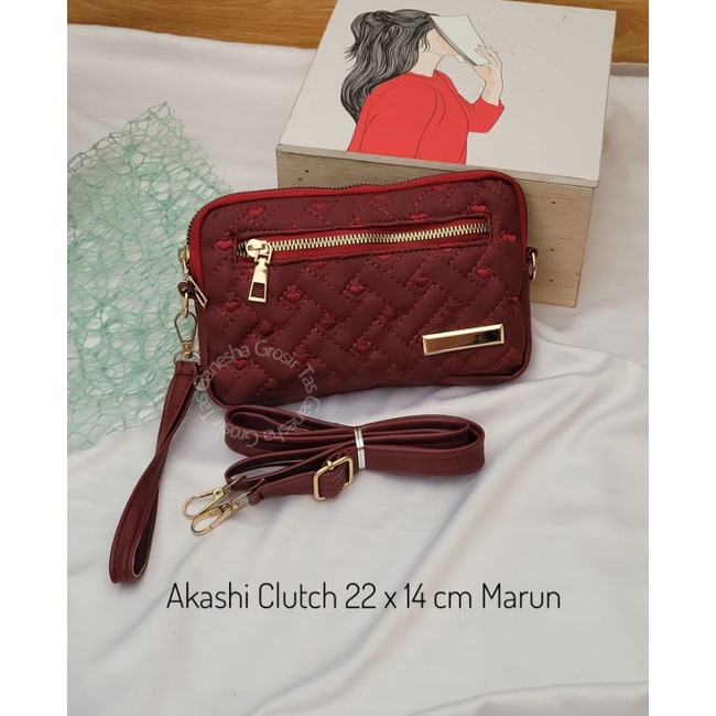 Akashi Clutch Wanita Fashion Korea