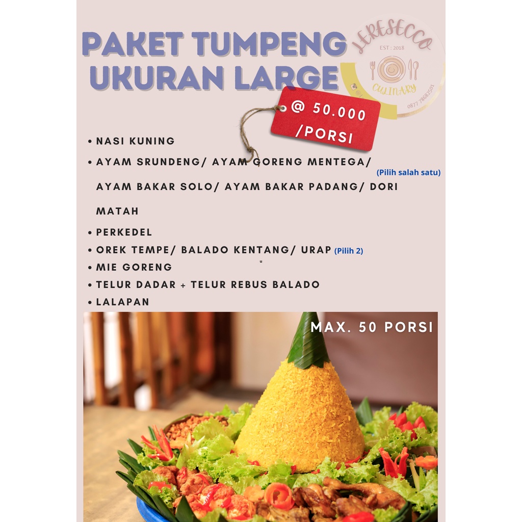 Jual PAKET B NASI TUMPENG LERESECCO | Shopee Indonesia