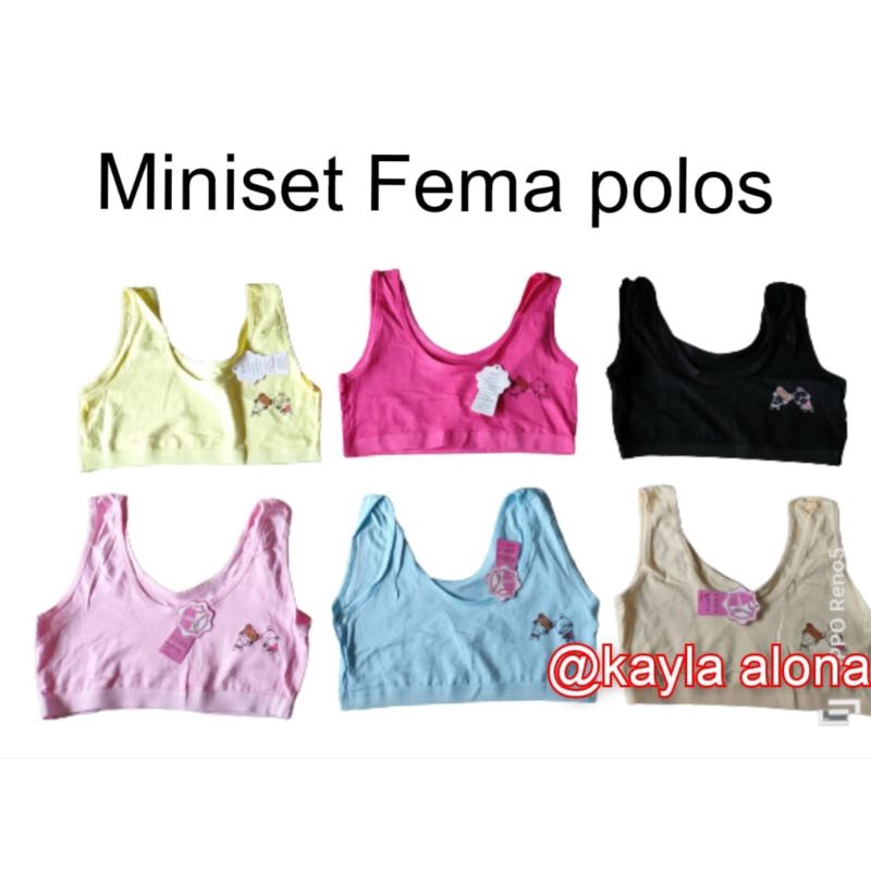 MINISET ANAK WARNA POLOS &quot; FEMA &quot; ( Tanpa BUSA )