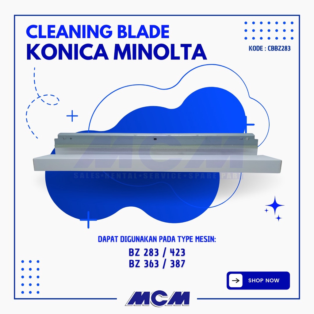 Cleaning Blade Konica Minolta BZ283 / BZ363 / BZ250