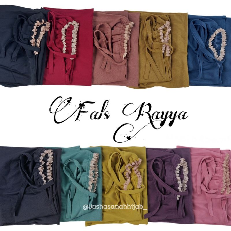 [ Ori Fals ] RAYYA••hijab instan bergo renda tali••hijab instan Jersey starla