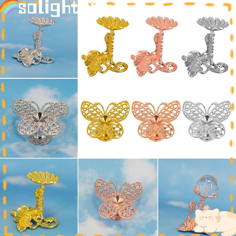 Solighter Butterfly Display Base Holder DIY Craft Hadiah Ornamen Sphere Support