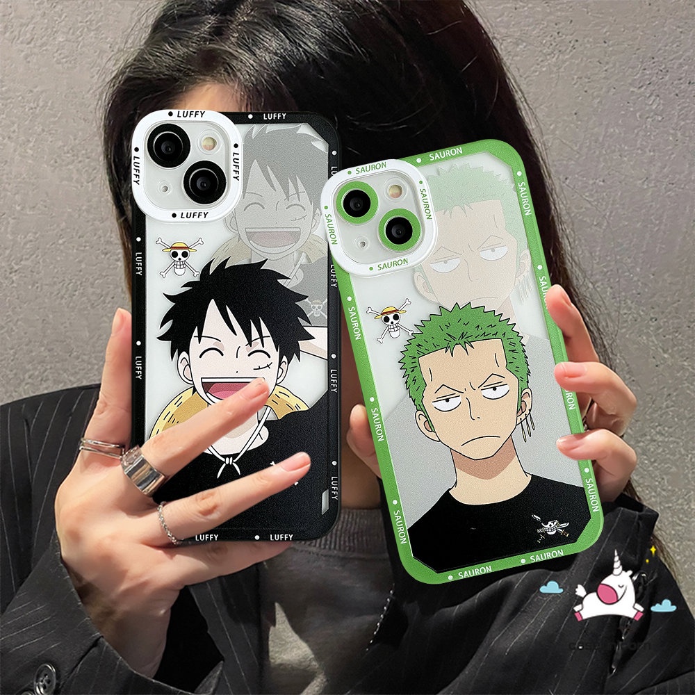 One Piece Case Vivo Y02 Y11 Y16 V25E Y15s Y35 Y21 Y02s Y15 Y20 Y31 Y22 Y12s Y33S V21 Y12 Y01 Y21S Y51 Y91C Y30 Y91 Y1S Y12i Y17 Y51A V23E Y15A Y53S Kartun Luffy Zoro Soft Cover