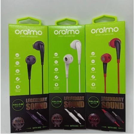Oraimo Headset I In Ear I Handsfree Android IOS OEP-E21 I Mic Universal 3.5mm