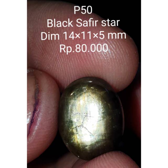 BATU NATURAL BLACK SAFIR STAR