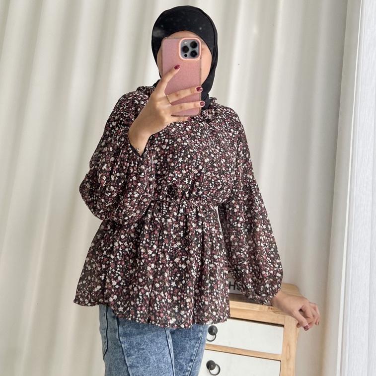 Murah Meriah FLOWY BLOUSE | BLOUSE VINTAGE KOREAN STYLE | OLLA BLOUSE | BLOUSE BUNGA