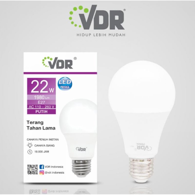Bohlam LED VDR / Lampu LED VDR 22 Watt / LAMPU LED VDR PRIMA / LAMPU 22 WATT /  LED Murah / 22 Watt