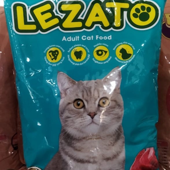 ( 10x ) LEZATO Adult Tuna Flavour Dry Food Makanan Kucing Dewasa 1 kg - Gosend