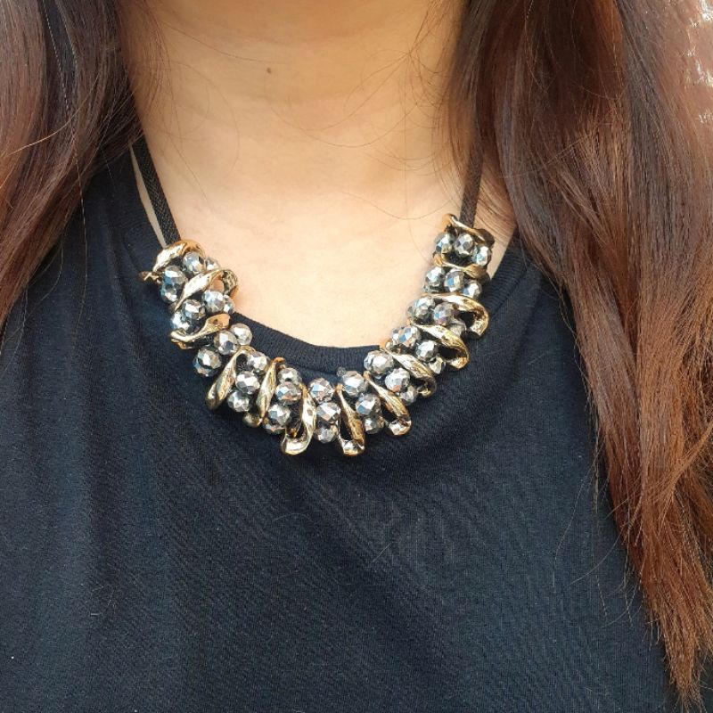 Kalung Premium quality Fashion Import Kristal kalung etnik Fashion Tidak karatan 884
