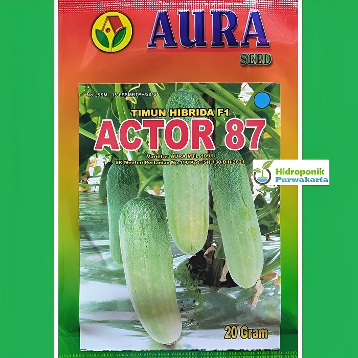 Jual Benih Timun Hibrida Actor F Cap Aura Seed Isi Gram Shopee