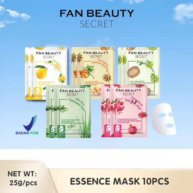 FAN BEAUTY SECRET FACIAL ESSENCE MASK SHEET MASKER WAJAH WHITENING MOISTURIZING SHEET MASK