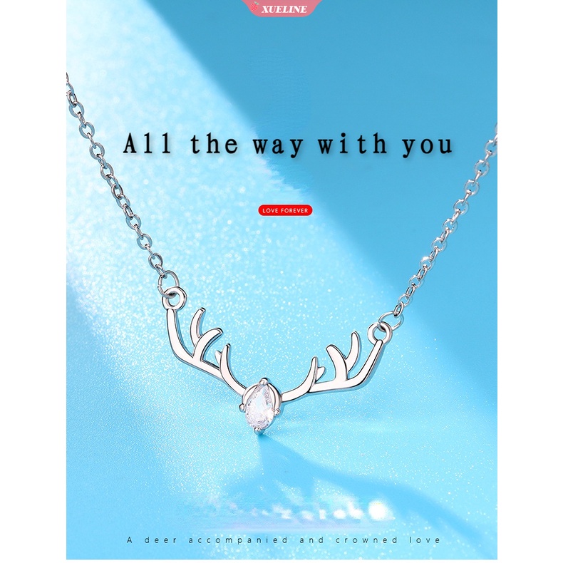 Elk antler moonstone Kristal Liontin Kalung Tulang Selangka Rantai Labradorite necklace Hadiah Hari Valentine [ZXL]