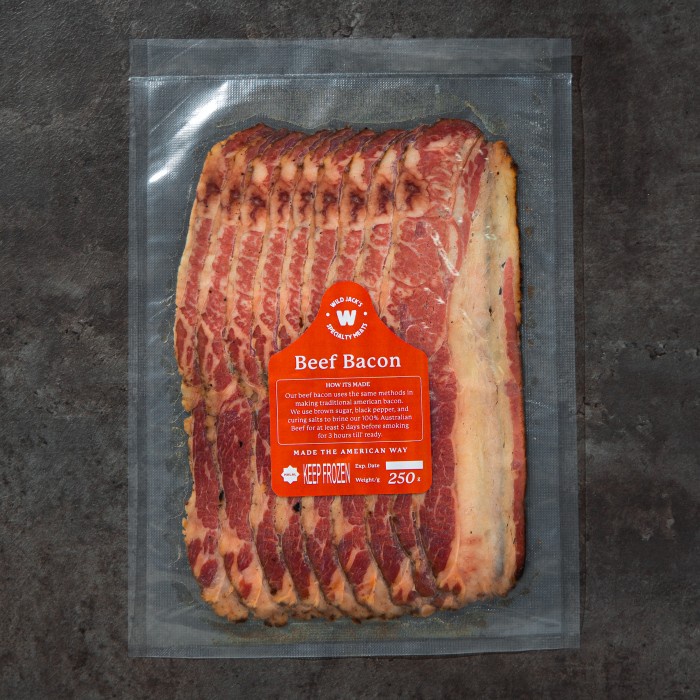 American Beef Bacon / Smoked Beef Bacon / Daging Sapi Bacon - 250gr