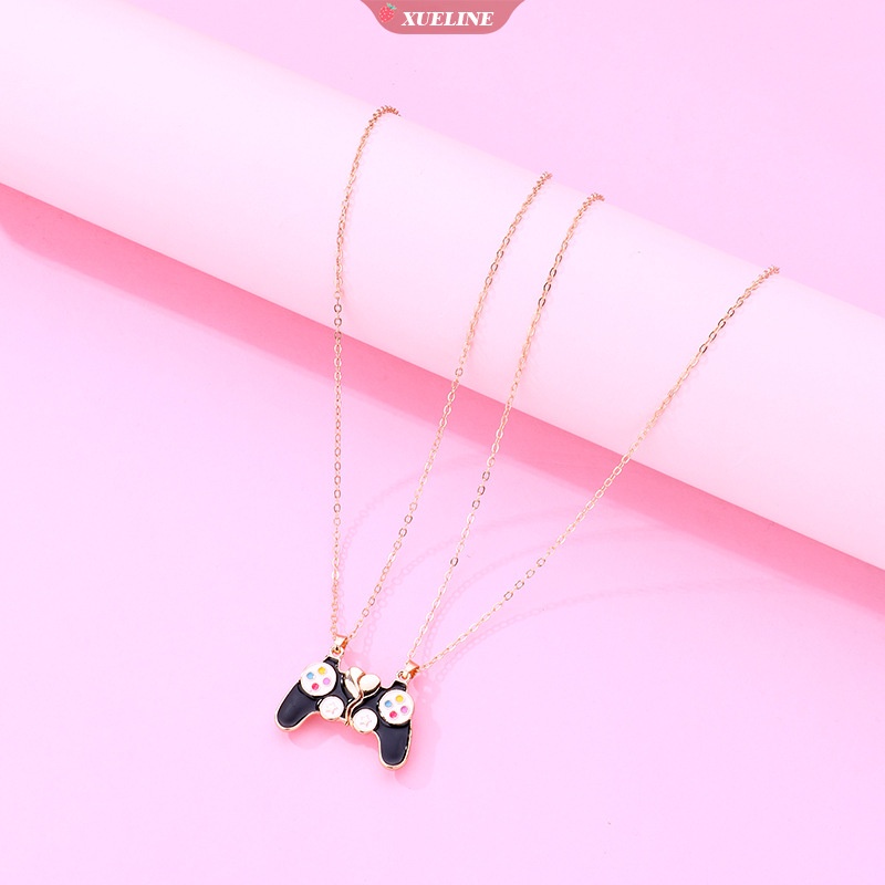 2buah/set Konsol game handle magnet Sahabat Liontin Kalung Lucu bestie Perhiasan Persahabatan Pesona Untuk bestie Hadiah Kecil [ZXL]