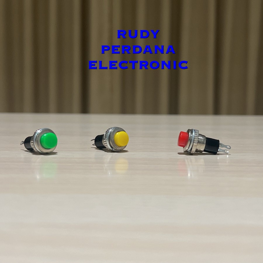 SWITCH PUSH BUTTON SAKLAR PUSH ON 2 PIN BULAT 0.5A 250V DS-316