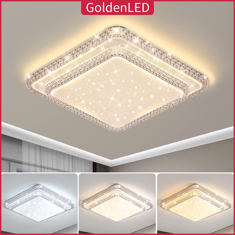 Golden LED Lampu Plafon 40W Tiga Warna Hemat Energi
