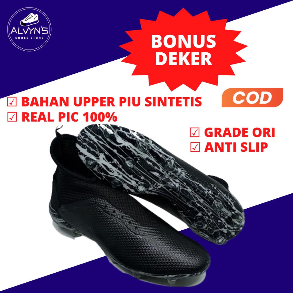 Sepatu Bola Adidas Predator Hitam Full - AZH