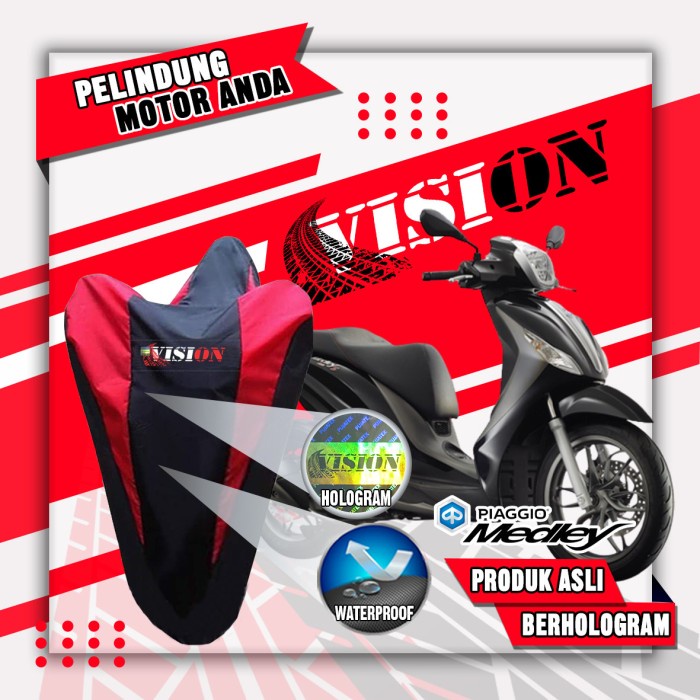 COVER MOTOR SARUNG MOTOR PIAGGIO MEDLEY VESPA ORIGINAL VISION