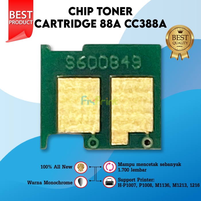 Chip Toner Cartridge 88A CC388A Mono M1136 M1213 1216