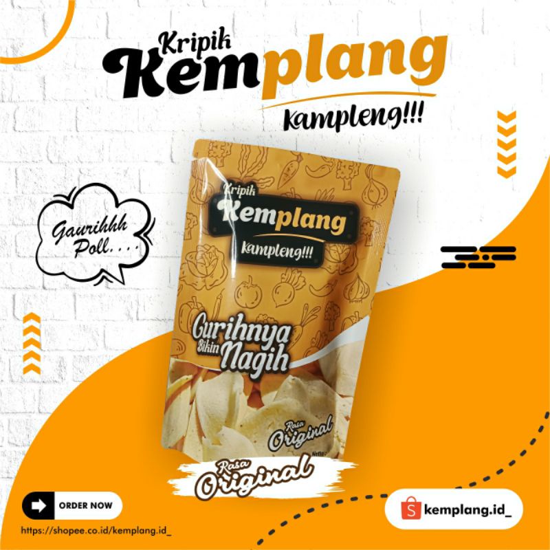 

Keripik Kemplang / cemilan kekinian/ Makanan ringan / gurih Rasa Original 150gram