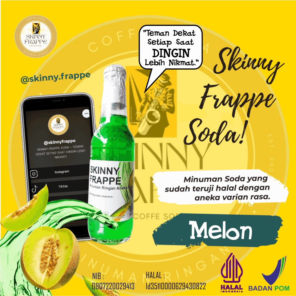 

Skinny Frappe Melon Soda