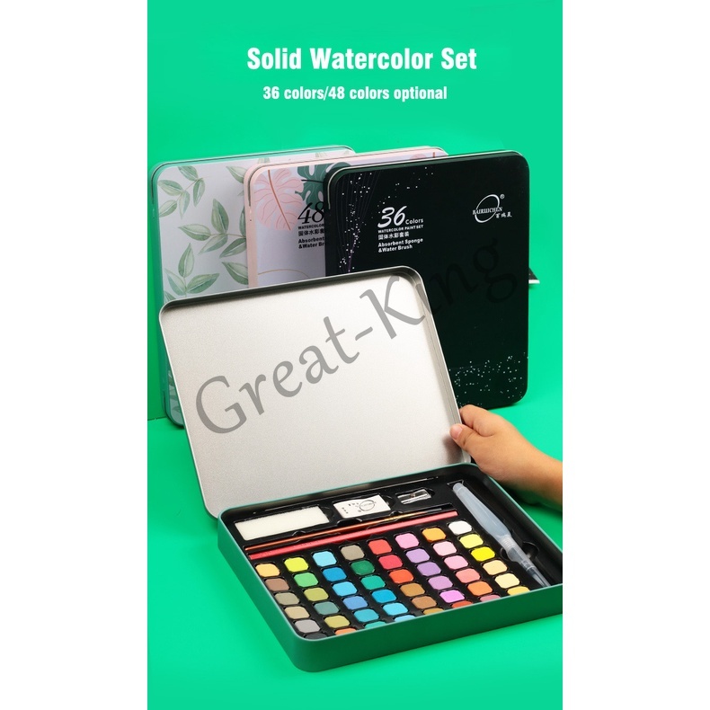 

RB 36/48 Cat Air Watercolor Set - Set Alat Cat Air (Termasuk Kuas Dan Kertas Gambar)